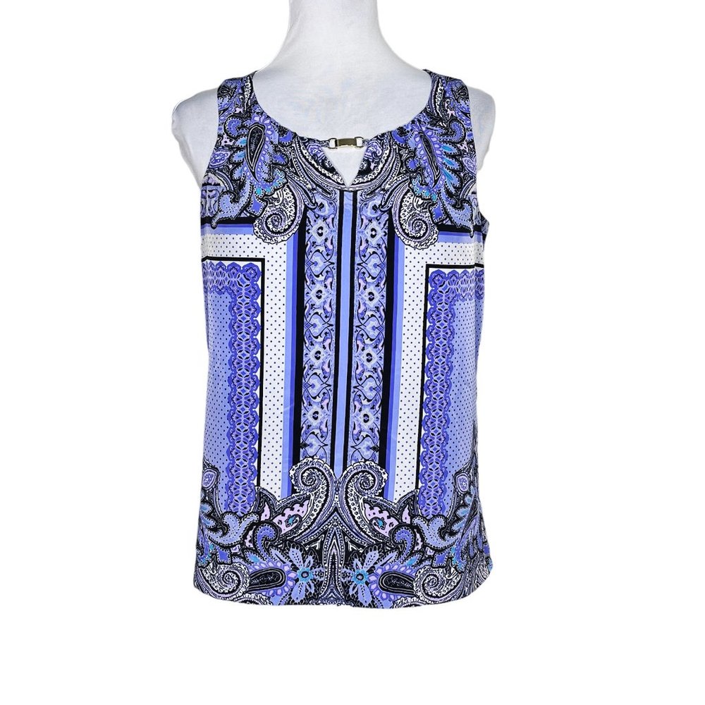 Dana Buchman Vintage Print Sleeveless Blouse Size S